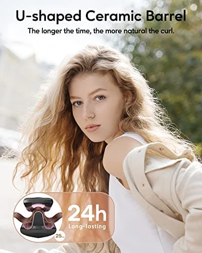Wavytalk 1 Inch Curling Iron for Beach Waves