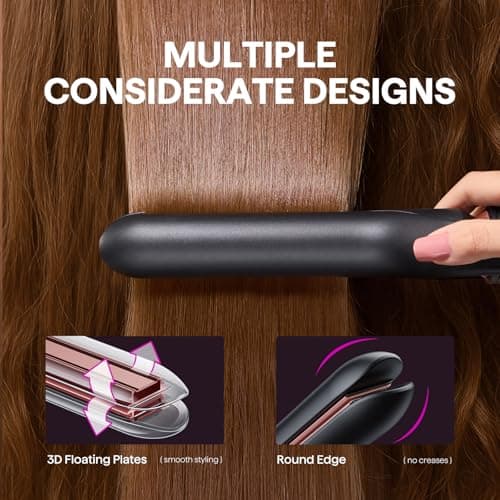 WavyTalk 3-in-1 Curling Wand Set: Multi-Curl, Flat Iron & Heated Brush, 1.25" Barrel