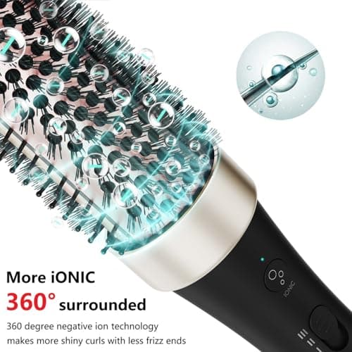 Ionic Heated Round Curling Brush for Volume Hair Curler