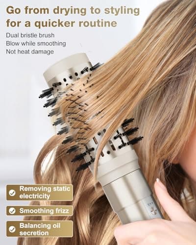 7MAGIC High-Speed Negative Ionic Hair Dryer Brush & 6-in-1 Styler 110,000 RPM Fast Drying Volumizing Straightening