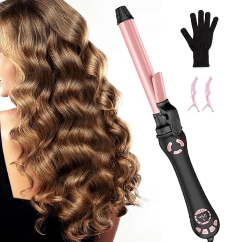 1 Inch Automatic Curling Iron - Fast & Effortless Beach Waves for All Hair Types