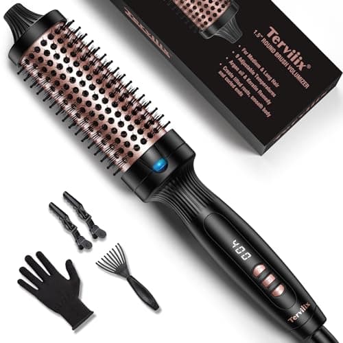 Terviiix 1.25 inch Ceramic Tourmaline Ionic Heated Curling Iron Volumizer