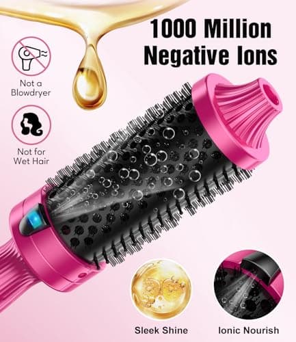 Terviiix Ionic Thermal Brush, 9 Temp Settings, 30S Heat, Voluminous & Smooth Hairstyling