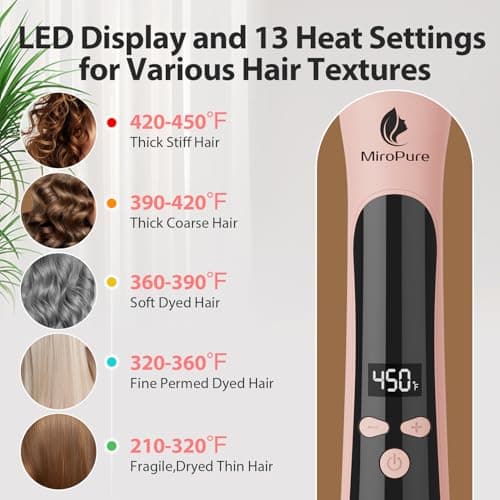 MiroPure Self-Rotating 1 Inch Ionic Curling Iron for Waves and Curls