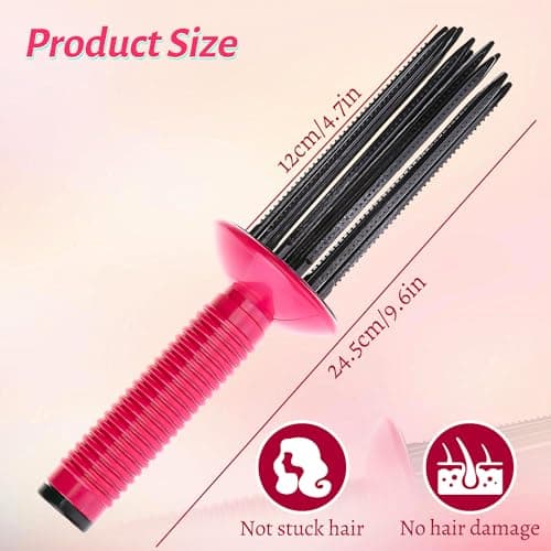 Voluminous Curls Hair Styling Tool - Curling Brush & Lift Comb