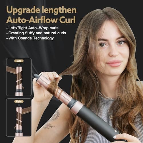 4-in-1 Professional Hair Dryer with Hot Air Curling Wand for Fast Drying & Volumizing