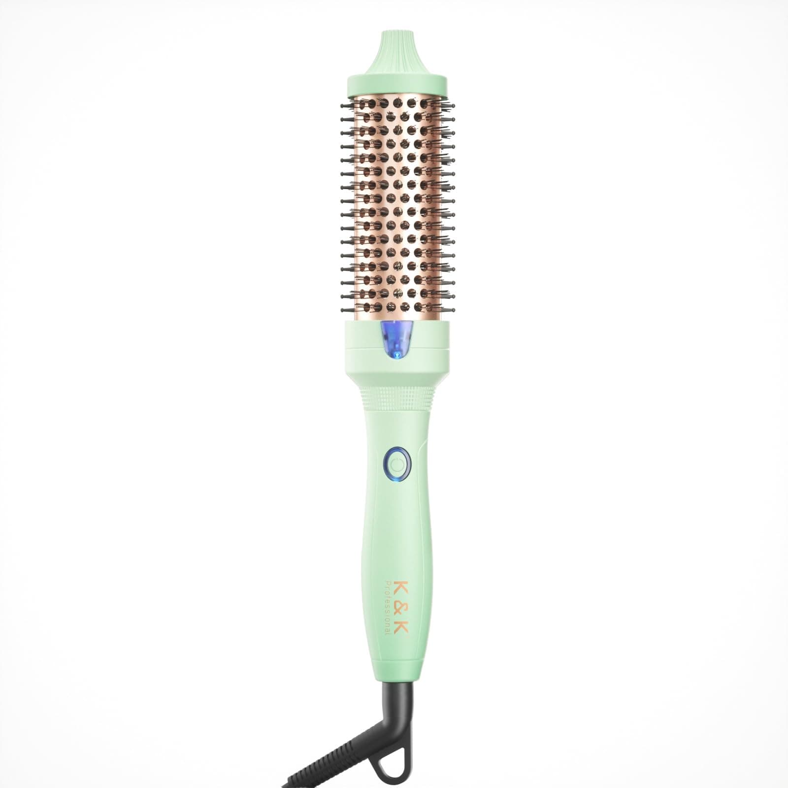 Easy-to-Use Ionic Heated Round Brush for Natural Curls and Smoother Hair.