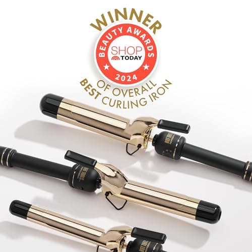 HOT TOOLS 24K Gold 1" Extended Curling Iron for Lasting Bouncy Curls