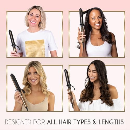 ELLA BELLA 1 Inch Ceramic Curling Iron • Professional Hair Wand