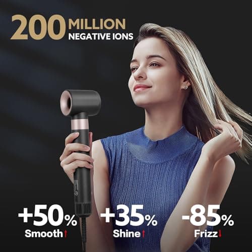 4-in-1 Professional Hair Dryer with Hot Air Curling Wand for Fast Drying & Volumizing