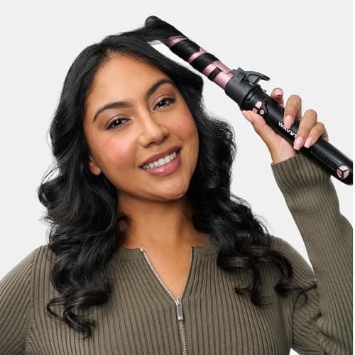 Wavytalk 1 Inch Automatic Curling Iron, 430℉ Pale Pink