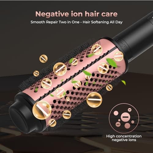 3-in-1 Thermal Curling Brush with Negative Ion & Interchangeable Heads