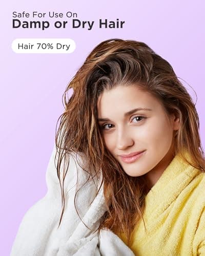 Wavytalk Classic Purple 1.7" Titanium Flat Iron 290℉-450℉ Thick Hair Straightener