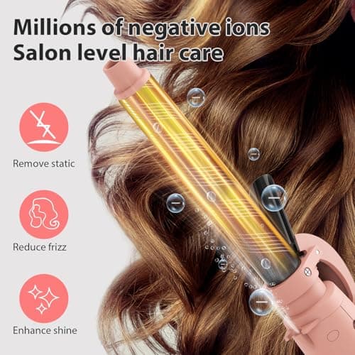 MiroPure Self-Rotating 1 Inch Ionic Curling Iron for Waves and Curls