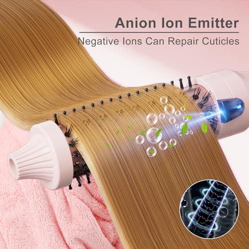 K&K 1.25 Inch Tourmaline Ionic Hot Brush for Loose & Volume Curls