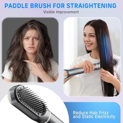 QUICO 5-in-1 Hair Dryer Brush, 110,000 RPM, 7X Faster, Negative Ionic, No Heat Damage