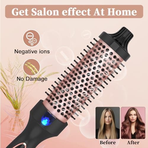 Travel-Friendly 1.5 Inch Curling Iron Brush for Medium and Long Hair