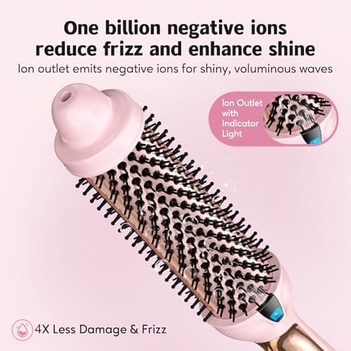 Ceramic Curling Wand for Big Bouncy Curls, Dual Voltage, 1.5" Barrel, Adjustable Temps, Non-Blowing Heat