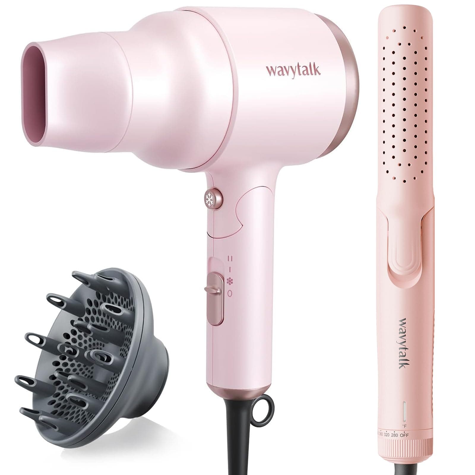 Wavytalk Hair Dryer and Curling Iron Combo for Women