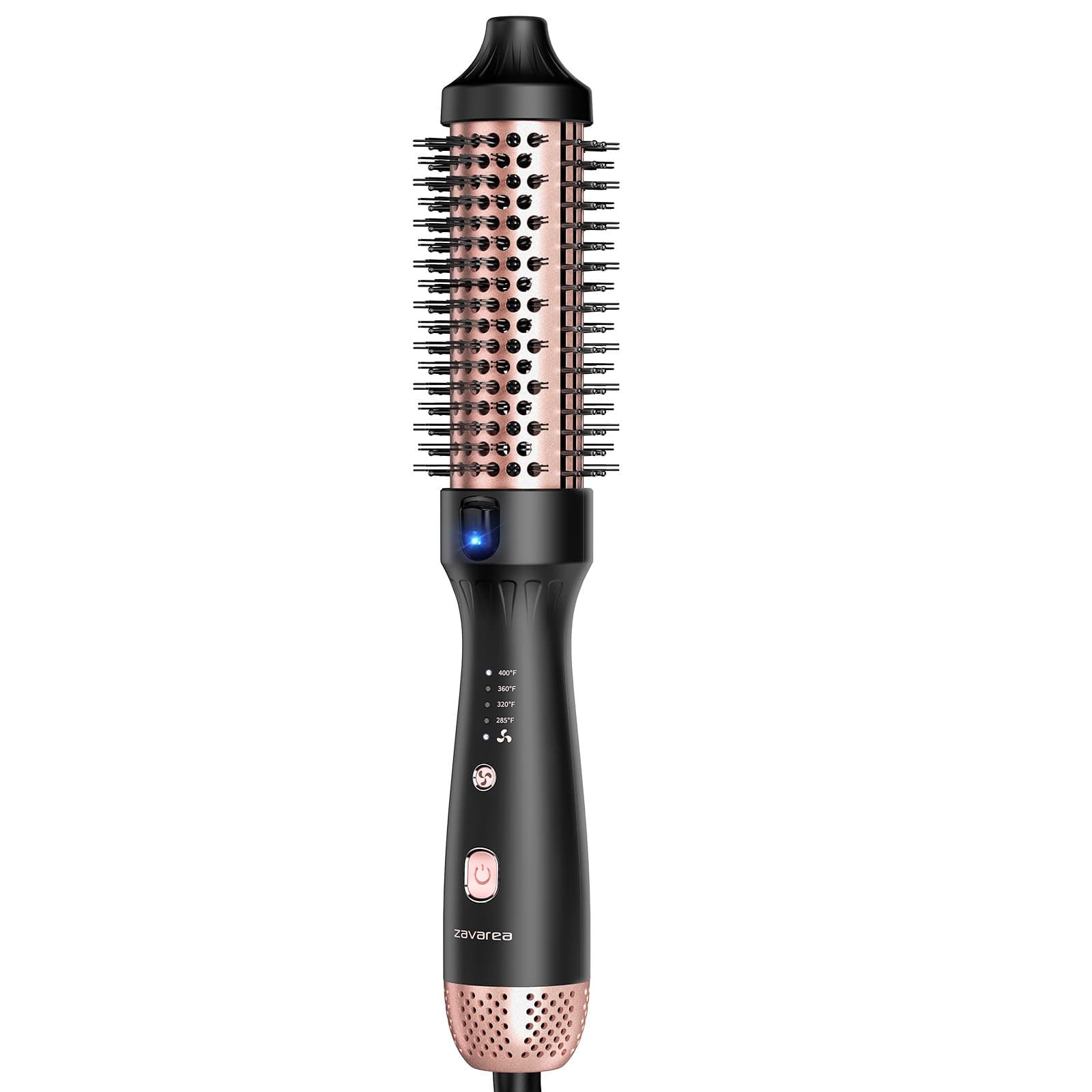 Zavarea CarePro 1.5 Inch Thermal Brush, Negative Ion & Cool-Air Tech, Shiny & Smooth Hair