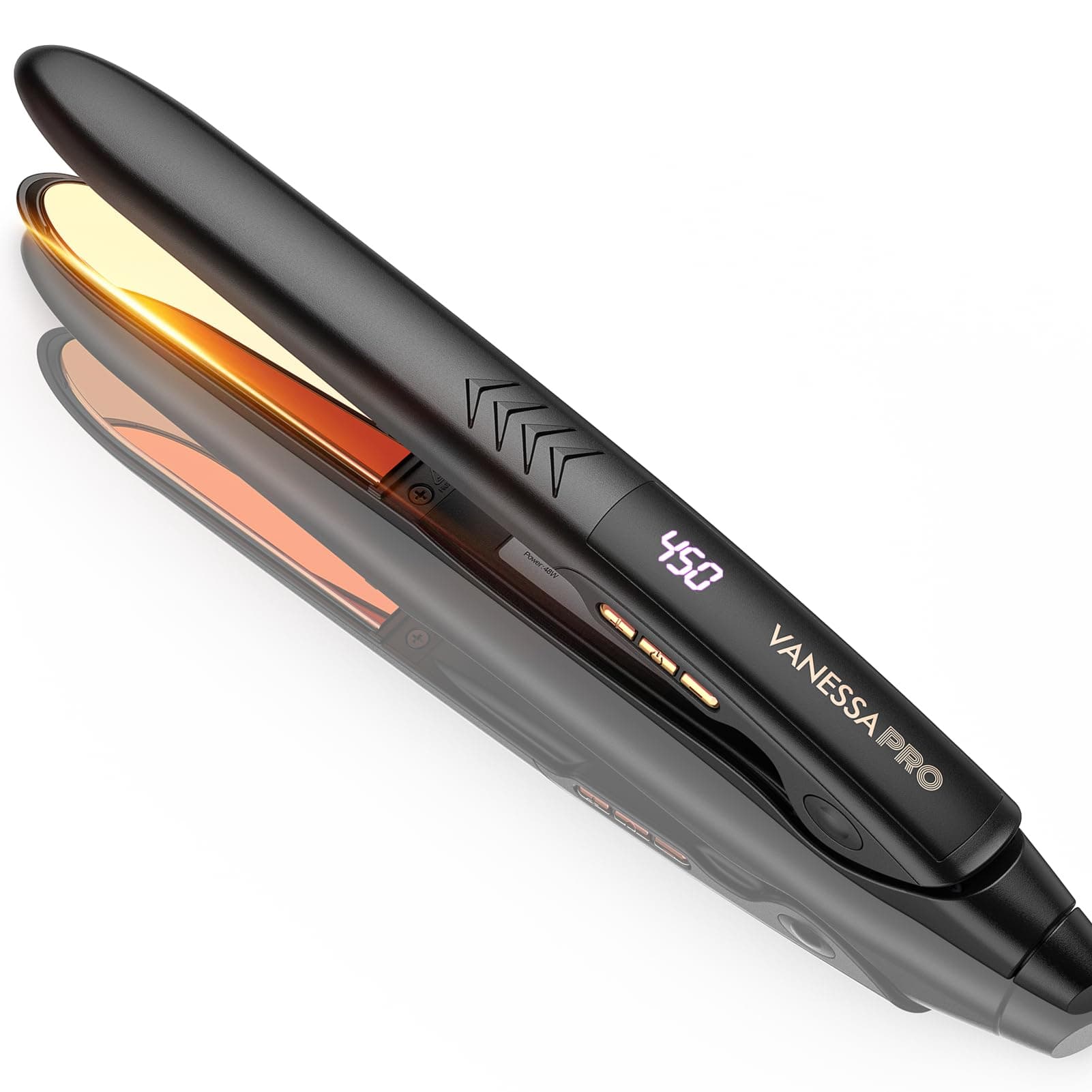 Vanessa Pro 1-inch Pure Titanium Flat Iron for Sleek Hairstyles