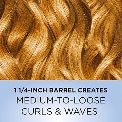 CONAIR Instant Heat Curling Iron Brush, 1.125-Inch Barrel - Short to Medium Hair