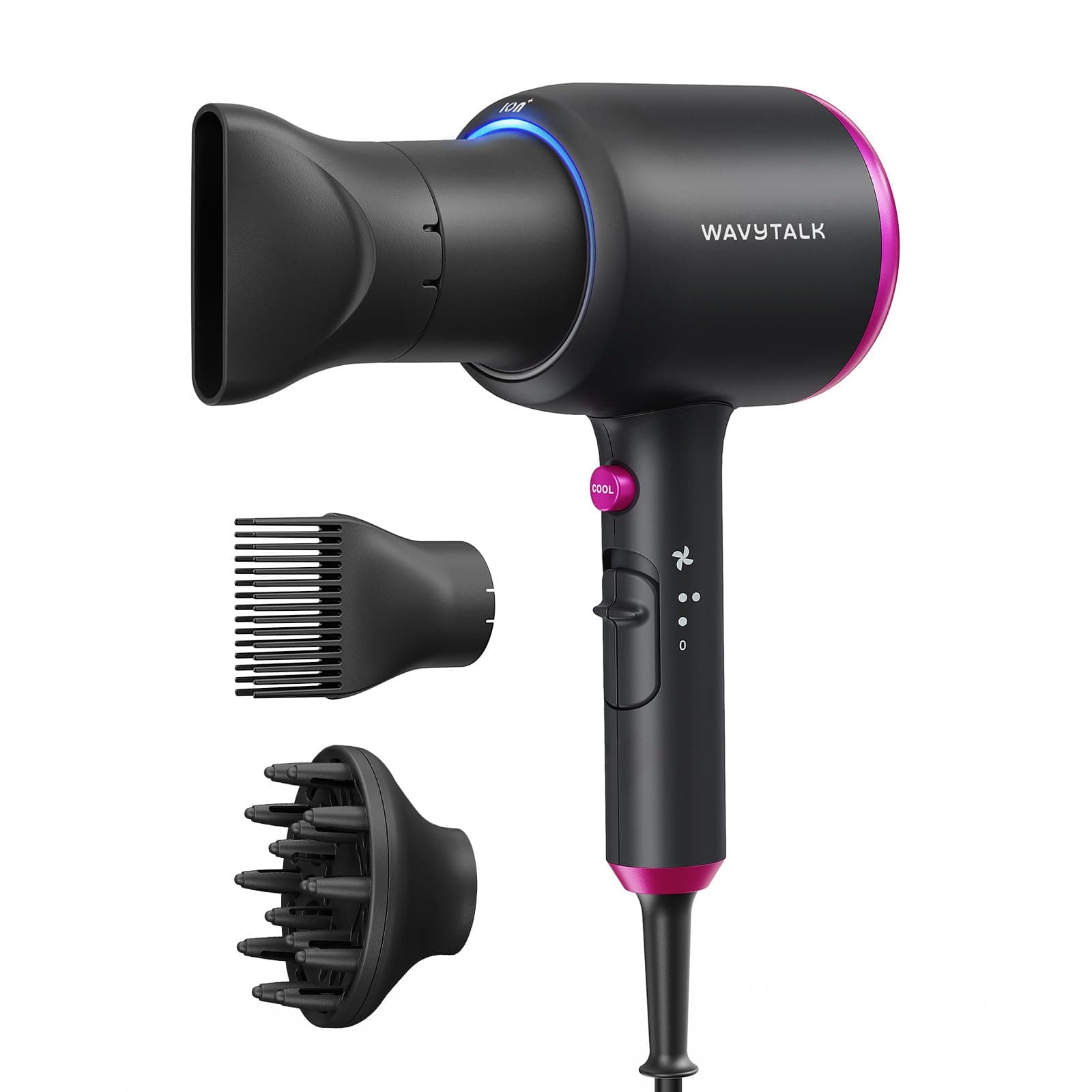 Wavytalk Ionic Hair Dryer with Diffuser, Fast & Quiet, 1875W Ceramic Technology