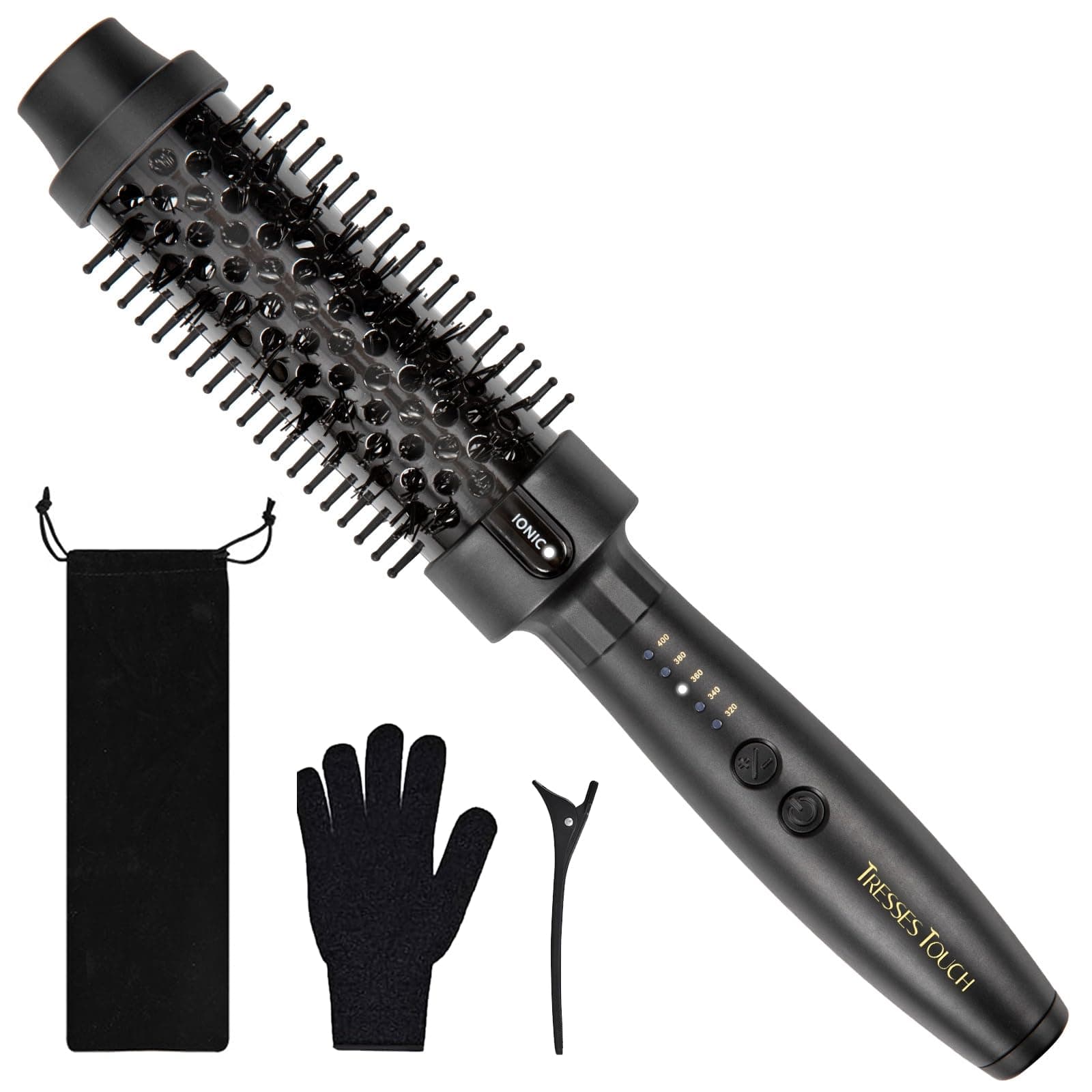 Thermal Curling Brush 1.5 Inch, 5 Temp Settings, Black