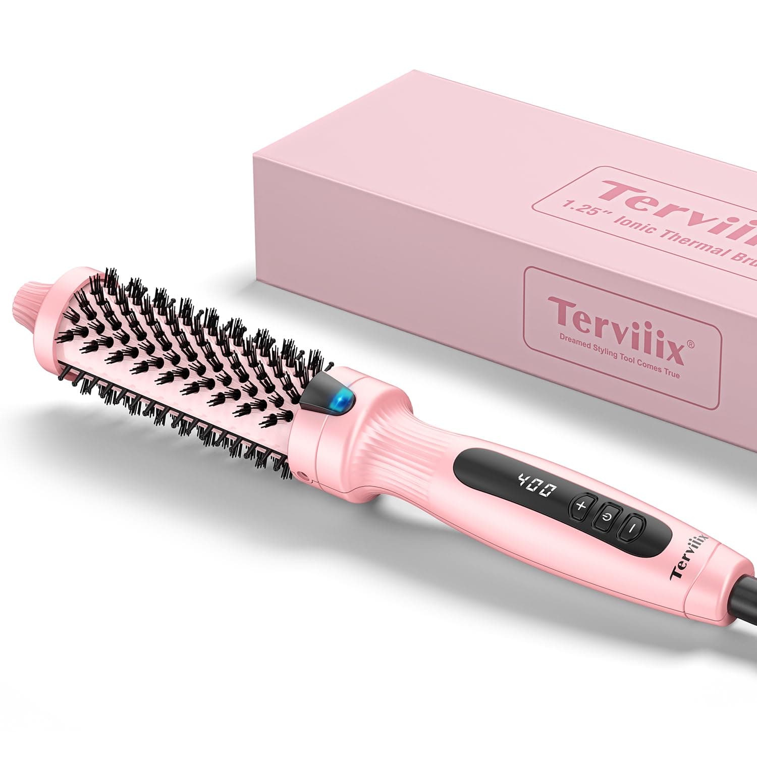 Terviiix 1.25 Inch Ceramic Thermal Curling Iron, 9 Temp Digital Display Ionic Wand