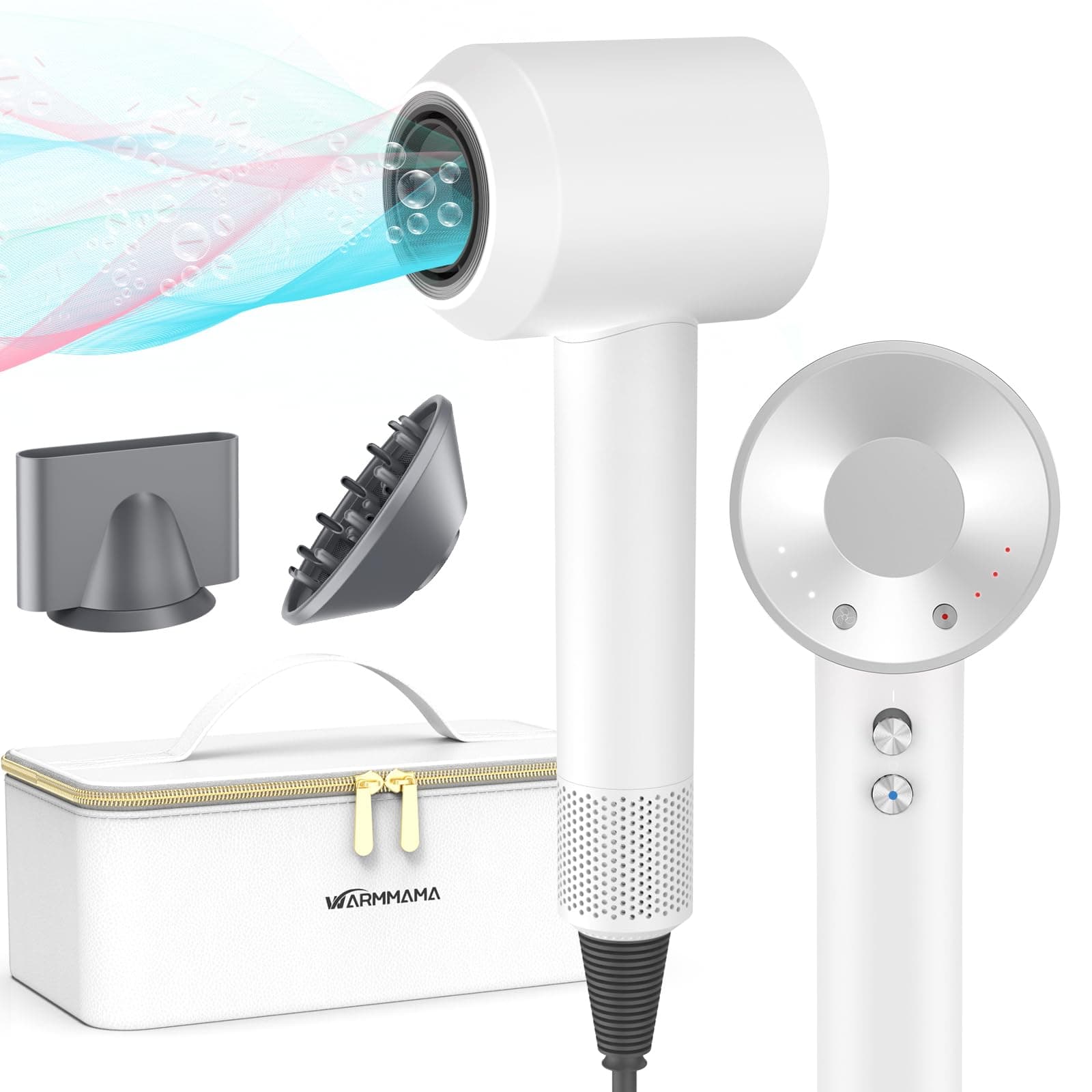 Warmmama High-Speed Brushless Motor 110K RPM Negative Ionic Hair Dryer