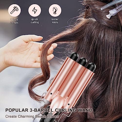 MAX-T 5-in-1 Ceramic Curling Iron Set for All Hair Types