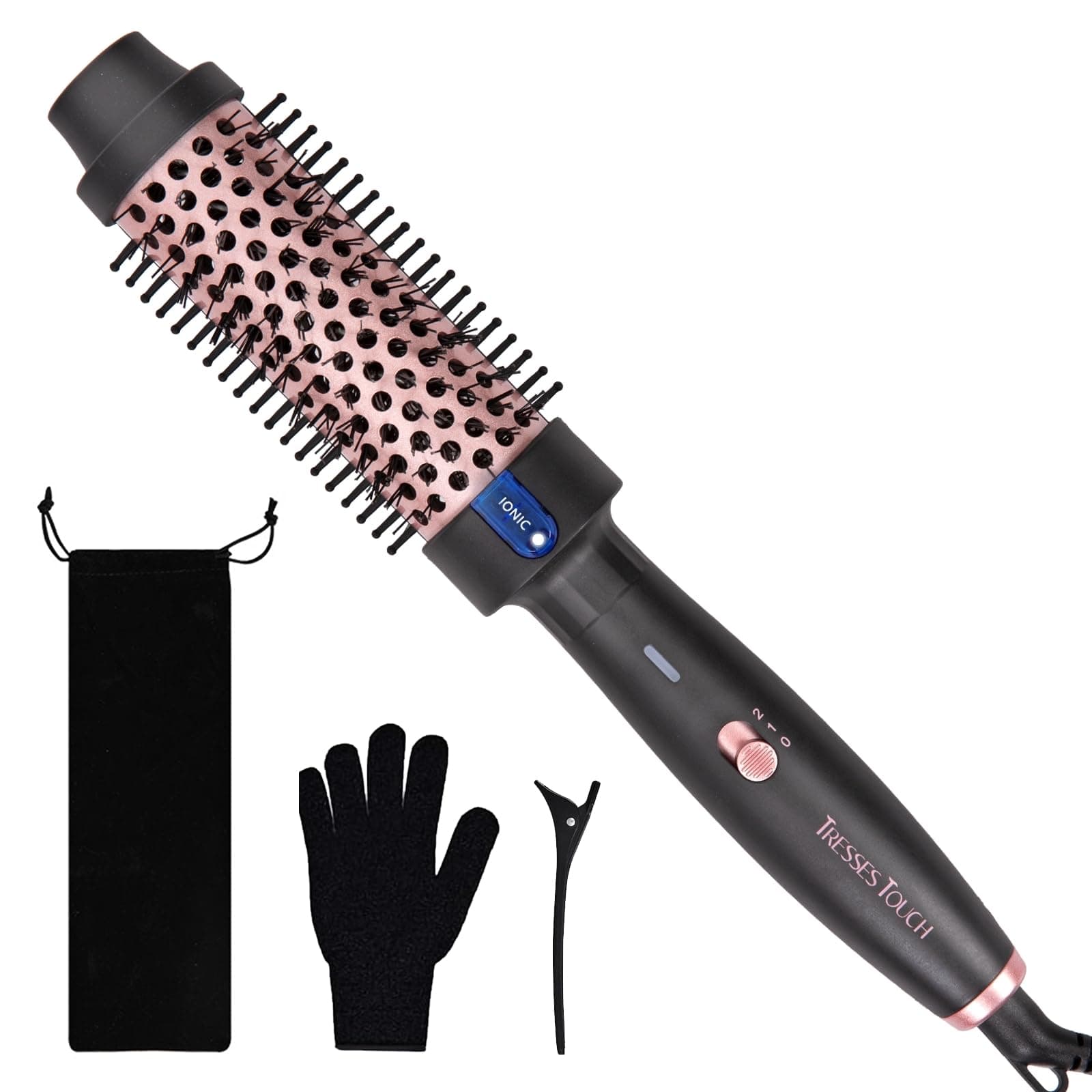 Rose Gold 2 Settings 1.5" Thermal Curling Iron with Tourmaline Ceramic & Negative Ion Tech