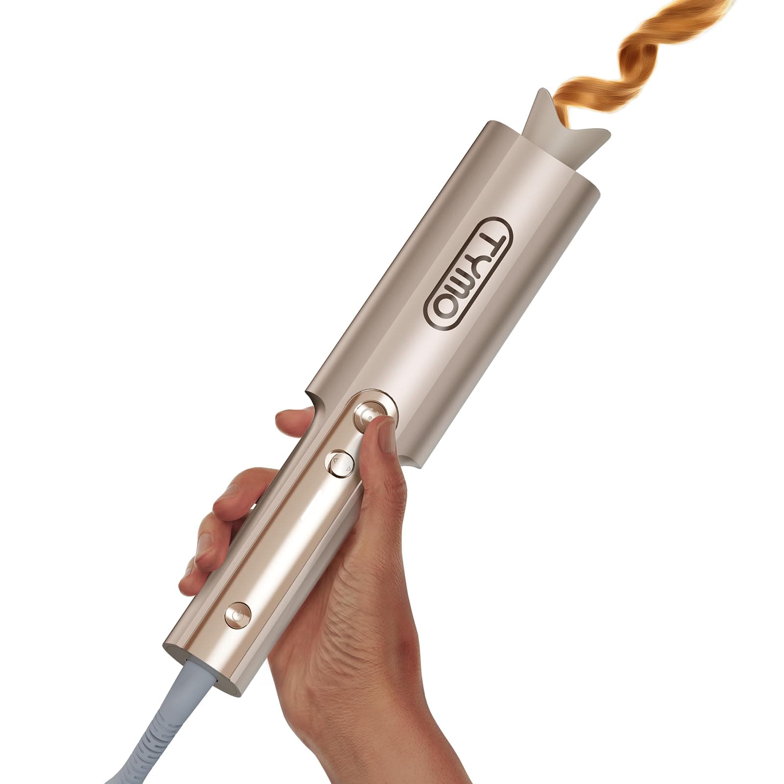 TYMO CurlPro Plus Automatic Curling Iron - 1 Inch Long Barrel, Ionic, Dual Voltage