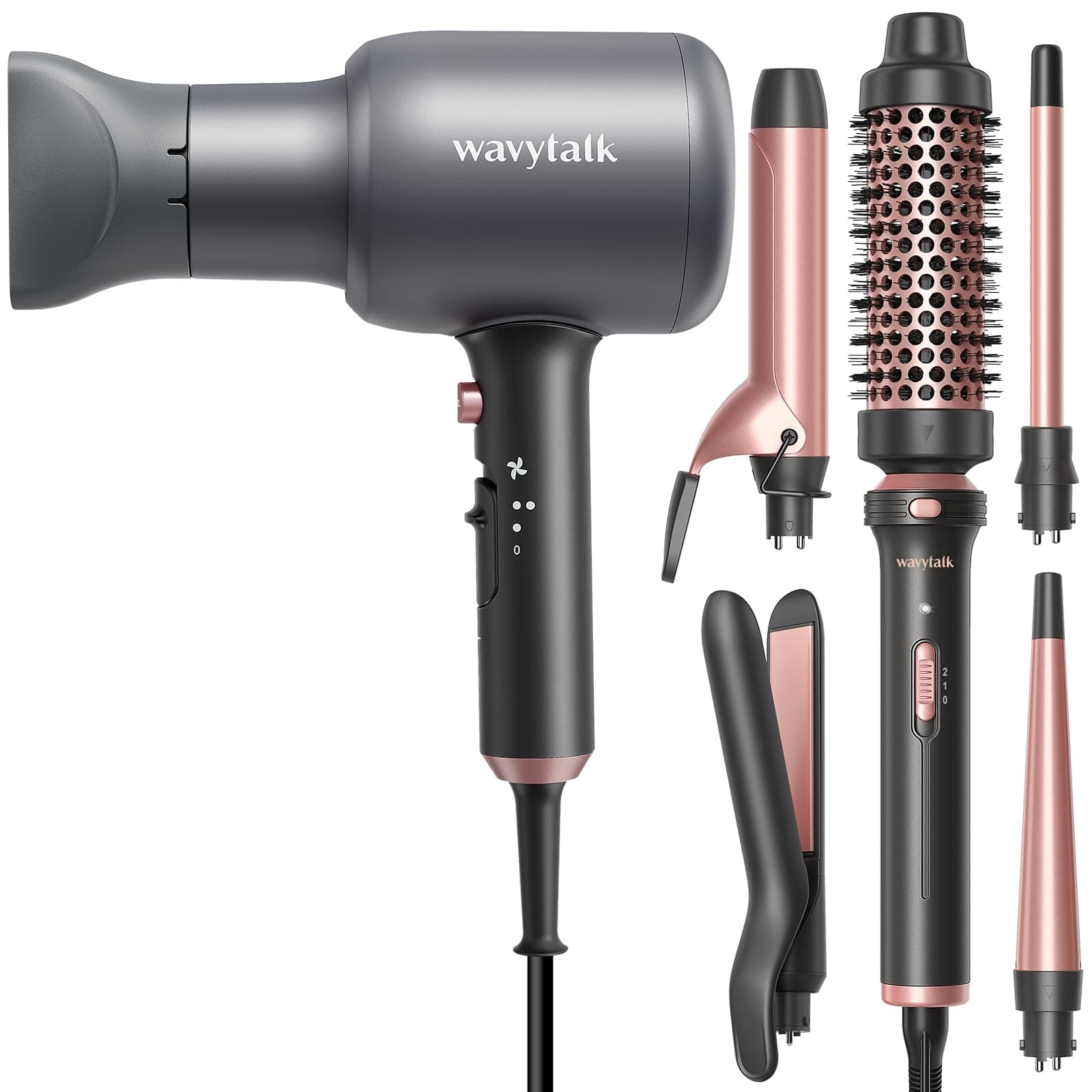 Wavytalk Ionic Hair Dryer & 5-in-1 Curling Iron Set