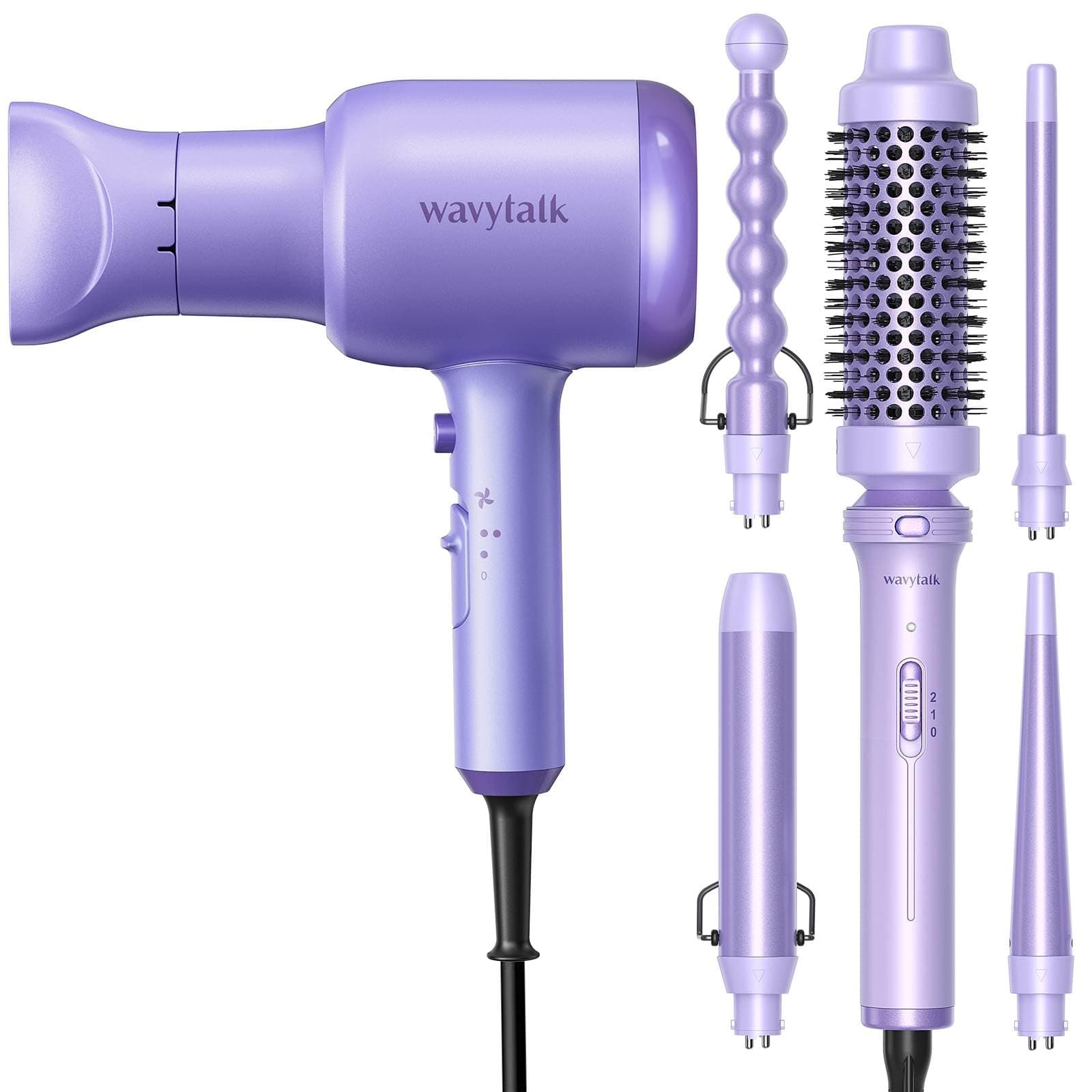 Wavytalk 5-in-1 Hair Dryer and Curling Iron Set for Women