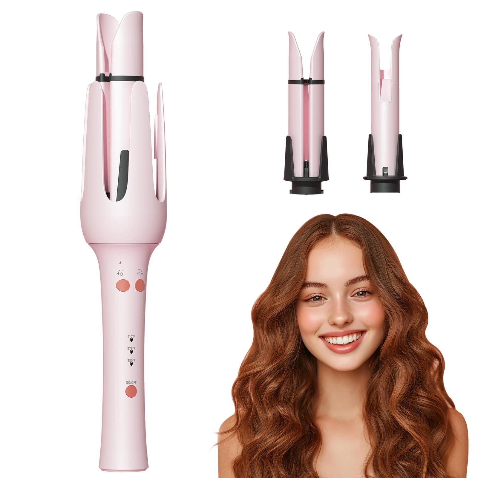 2in1 Automatic Curling Iron Set for Effortless 1 Inch & 1.25 Inch Curls