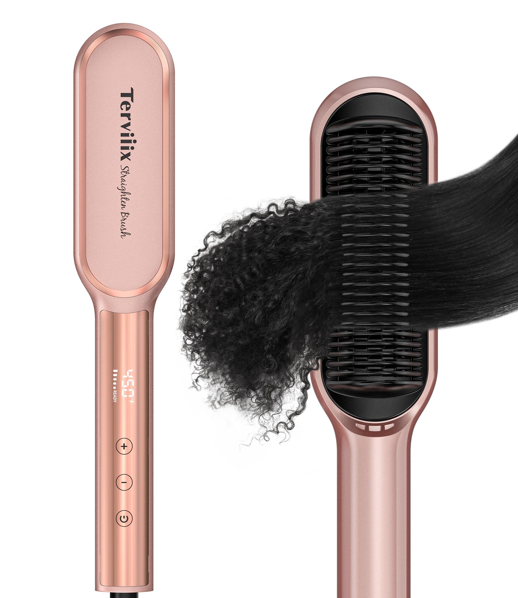 Terviiix Frizz Buster Ionic Hair Straightener - 450°F in 20S, 13 Heat Settings, Dual Voltage