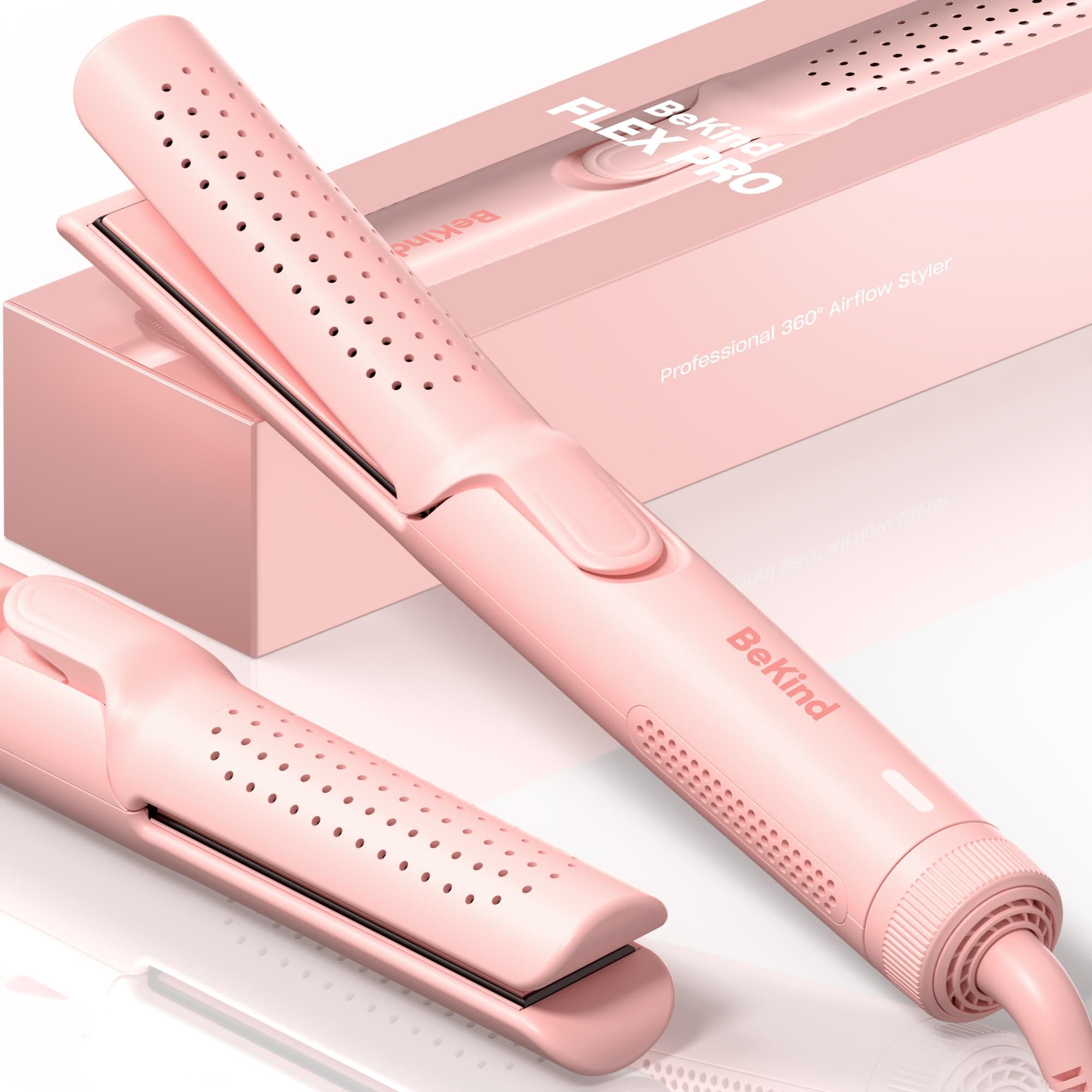 BeKind Flex 360° Airflex Hair Straightener & Curler, Peach