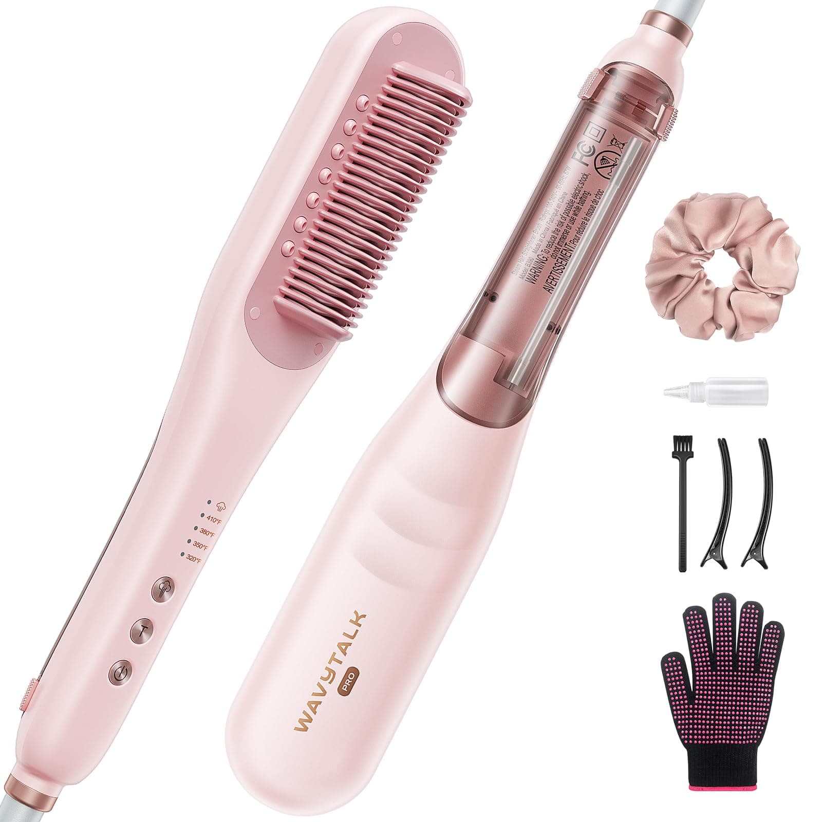 Wavytalk Pro Steamline 3-in-1 HairStraightening Brush Reduces Damage Nourishes