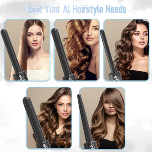 5-in-1 Ceramic Tourmaline Curling Iron Set for All Hair Types