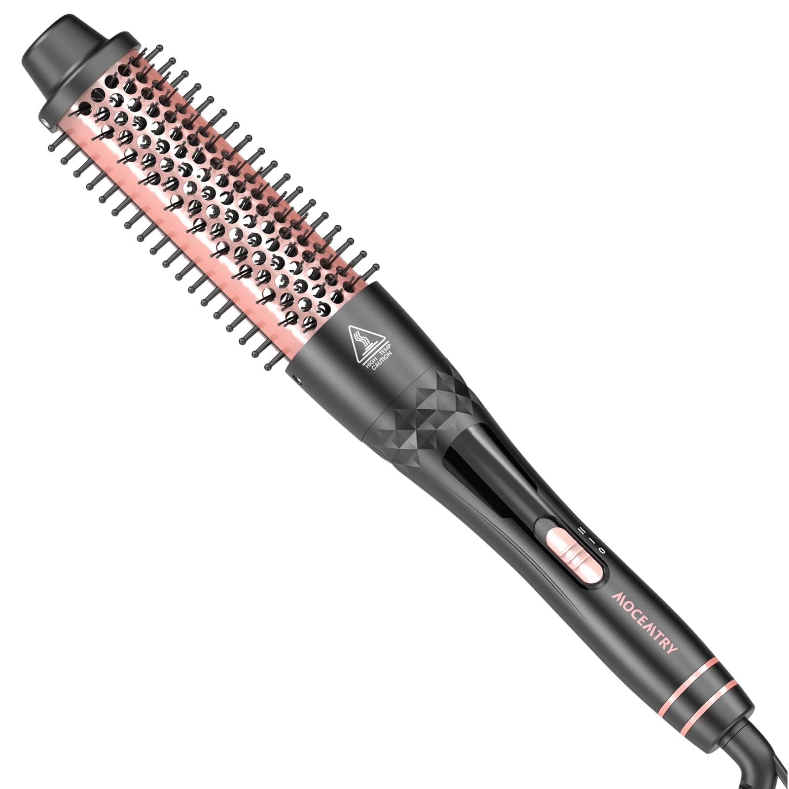 MOCEMTRY 1.5" Heated Tourmaline Curling Brush with Detachable PTC Head