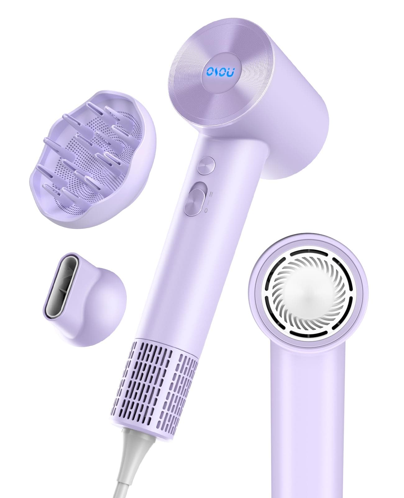 Negative Ionic Hairdryer for Curly Hair, High-Speed 110, 000 RPM Motor, Fast Drying & Quiet