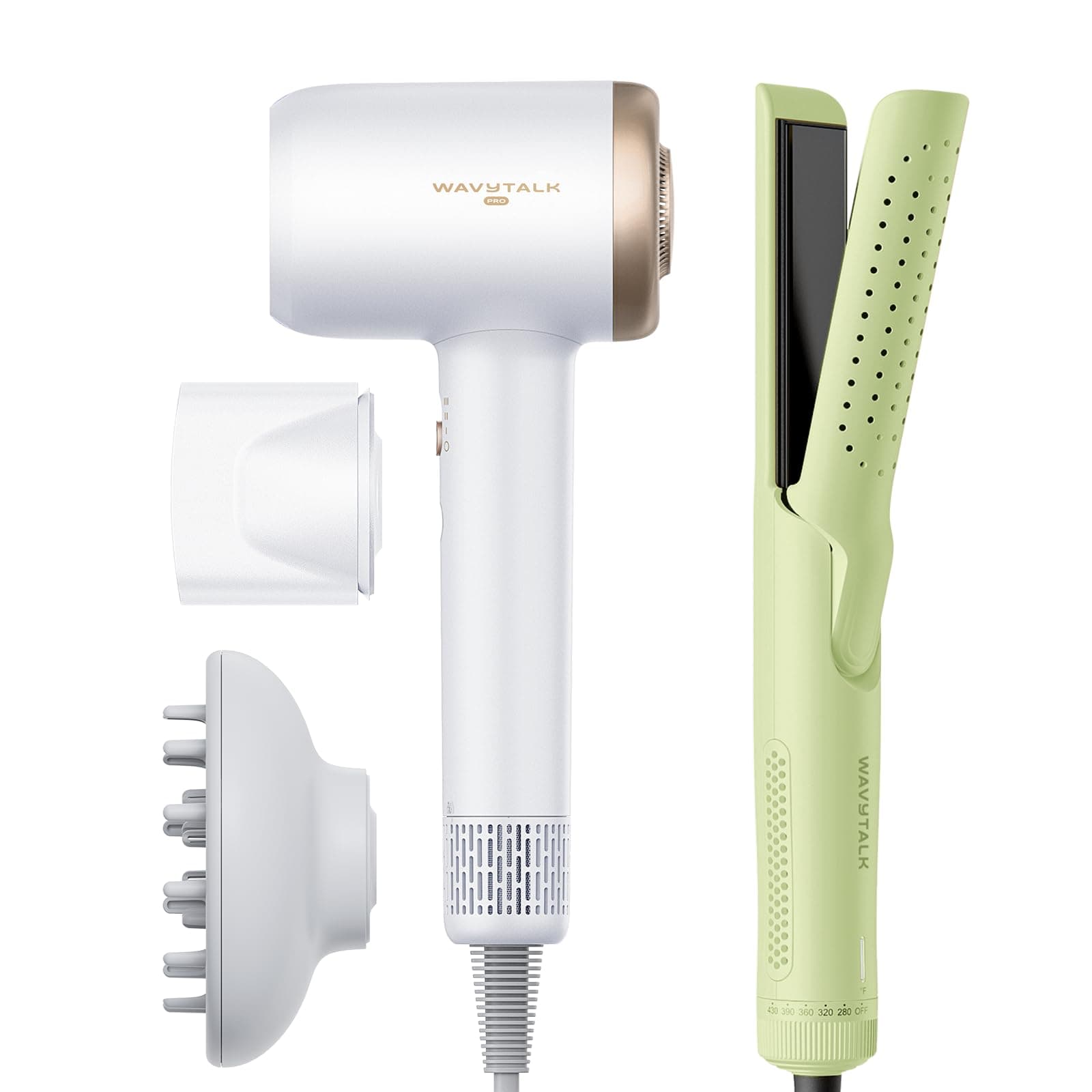 WavyTalk Cool Curl Airflow Styler & Turblow Pro Fast Drying Hair Dryer