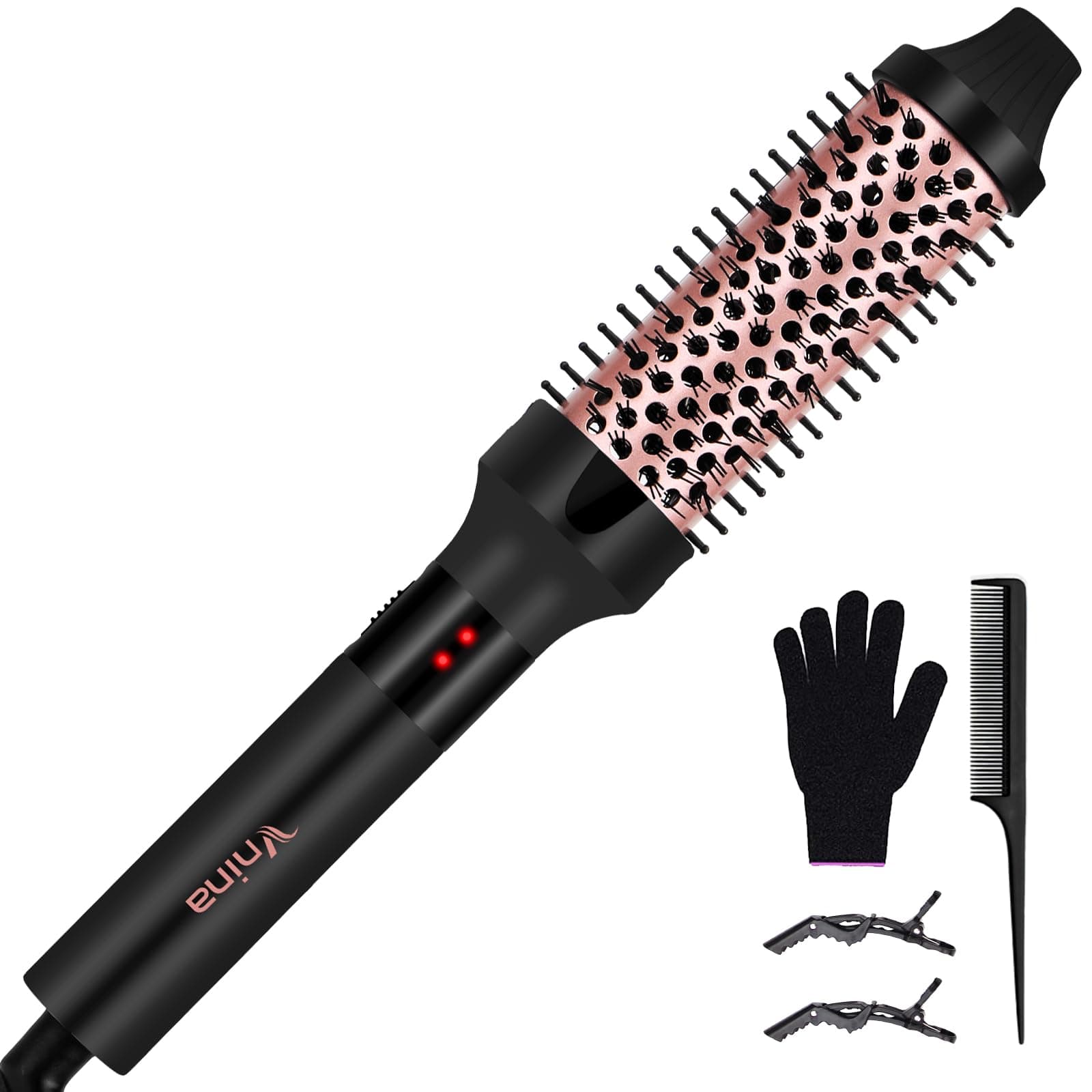 Thermal Brush for Blowouts, 1.5" Ceramic Iron, 2 Temp Settings, Dual Voltage