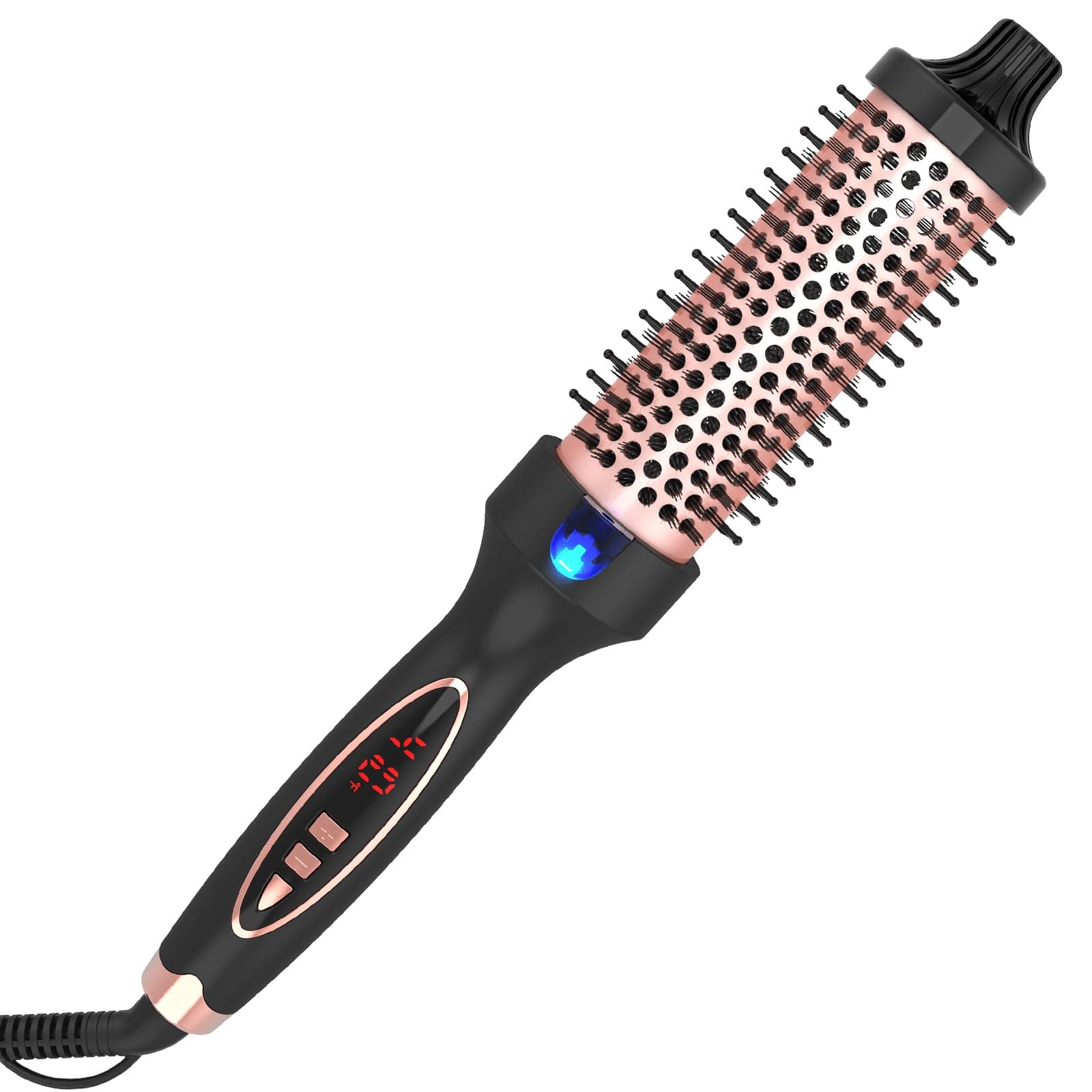 Travel-Friendly 1.5 Inch Curling Iron Brush for Medium and Long Hair