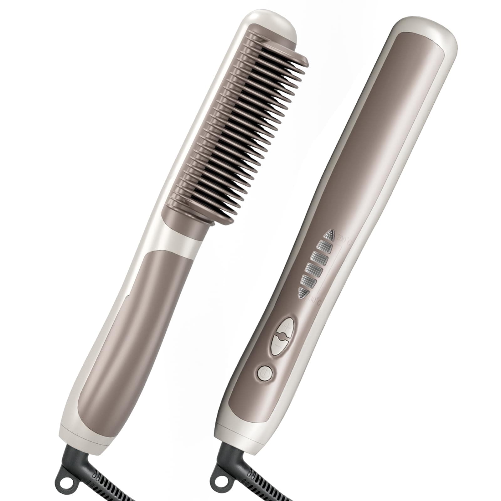 Ceramic Straightening Brush for Women - Fast Heating, Anti-Scald, Suitable for All Hair Types