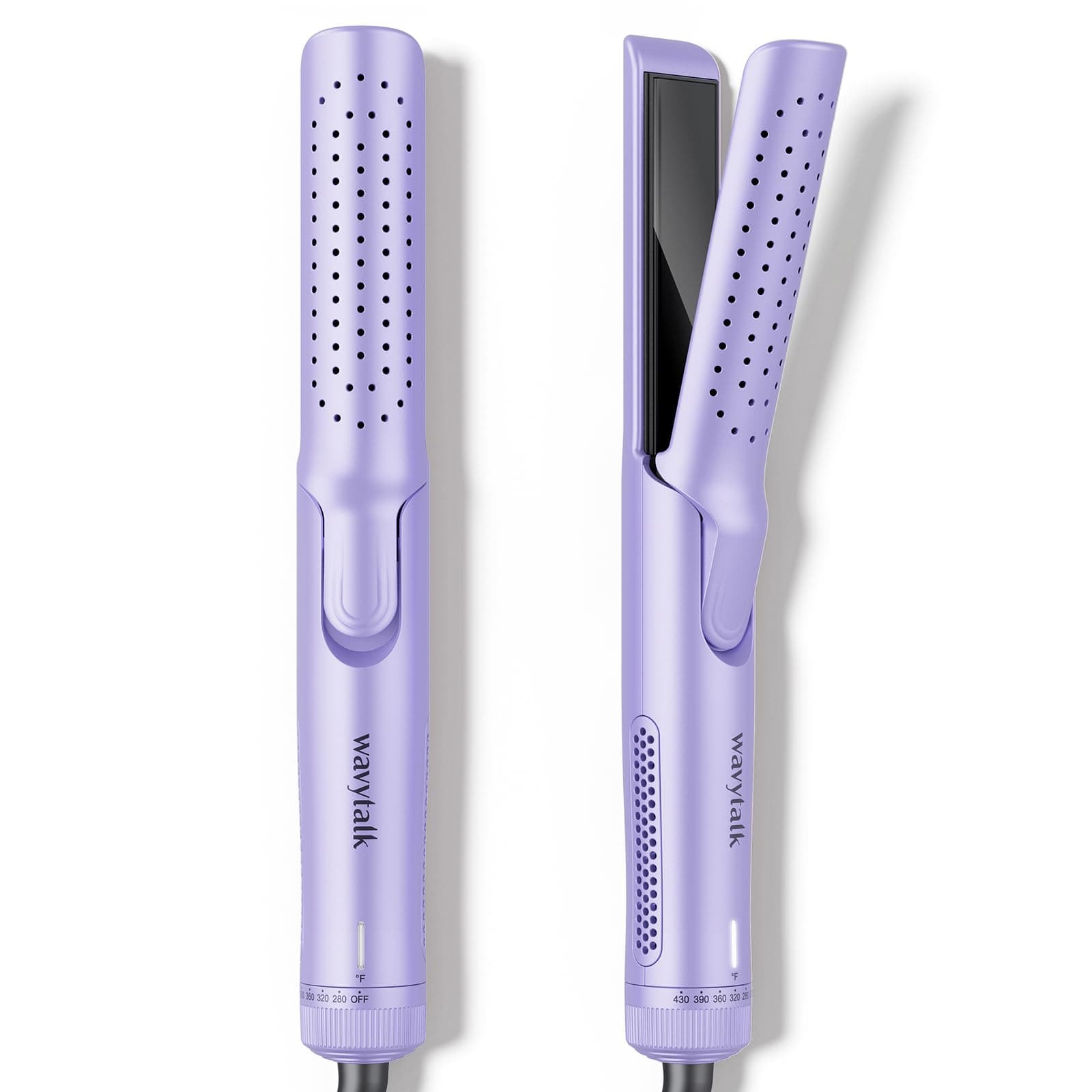 Wavytalk Airflow Styler 360° Cool Air Curling Iron, Anti-Scald, 1 Inch, Reduces Damage, Purple