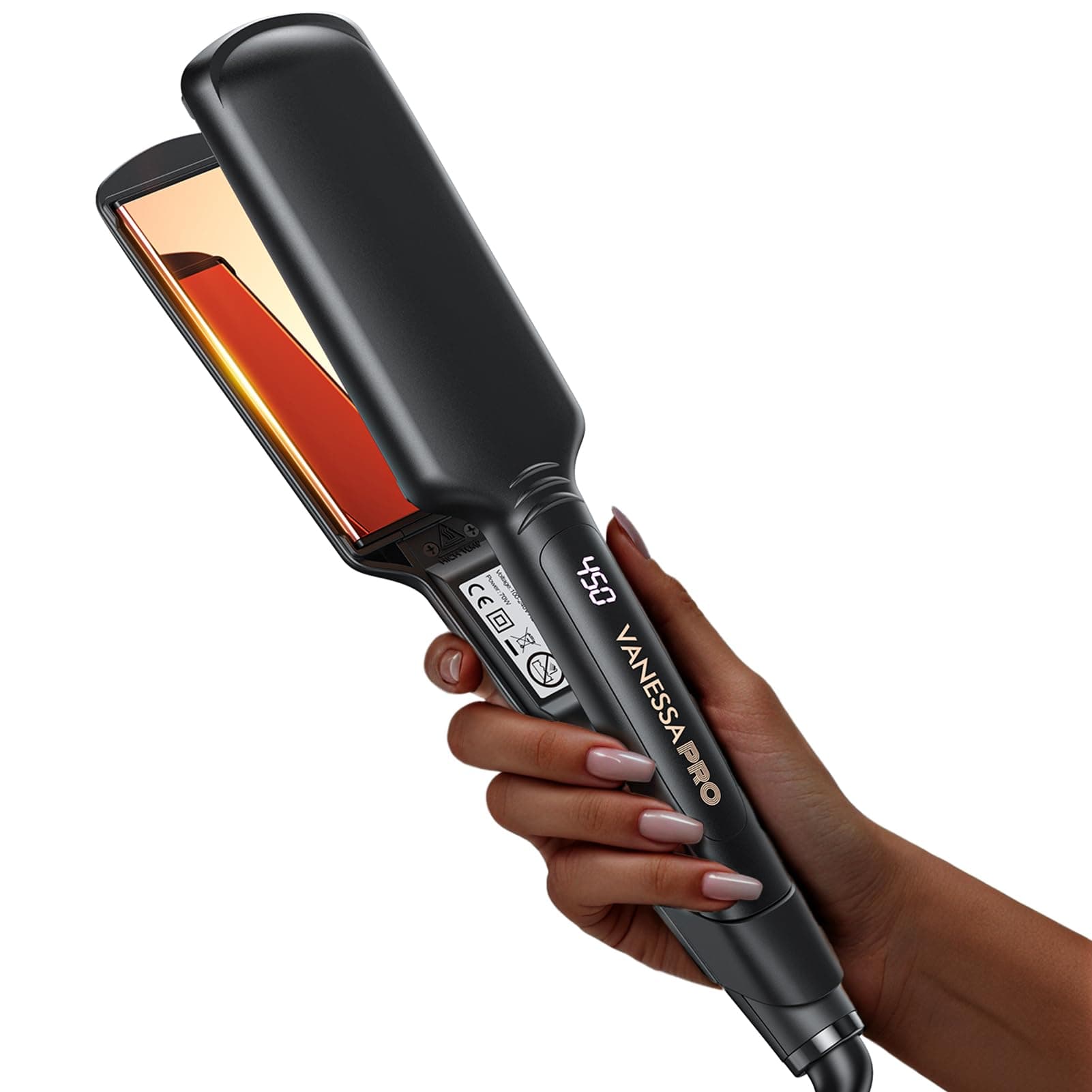 Vanessa Pro Titanium 2-Inch Flat Iron for Thick Black Hair
