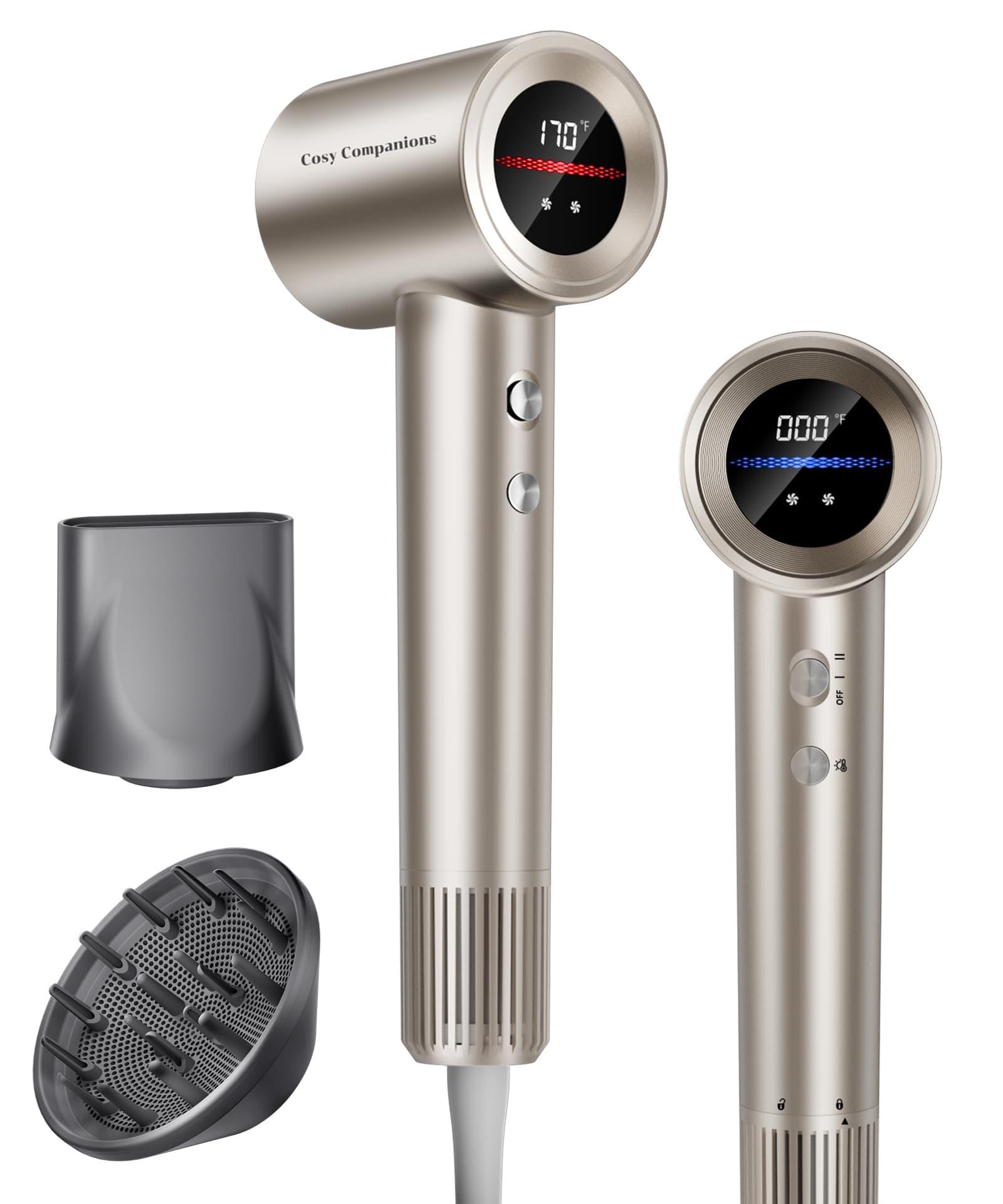 150000RPM Negative Ionic Hair Dryer with Diffuser & Nozzle