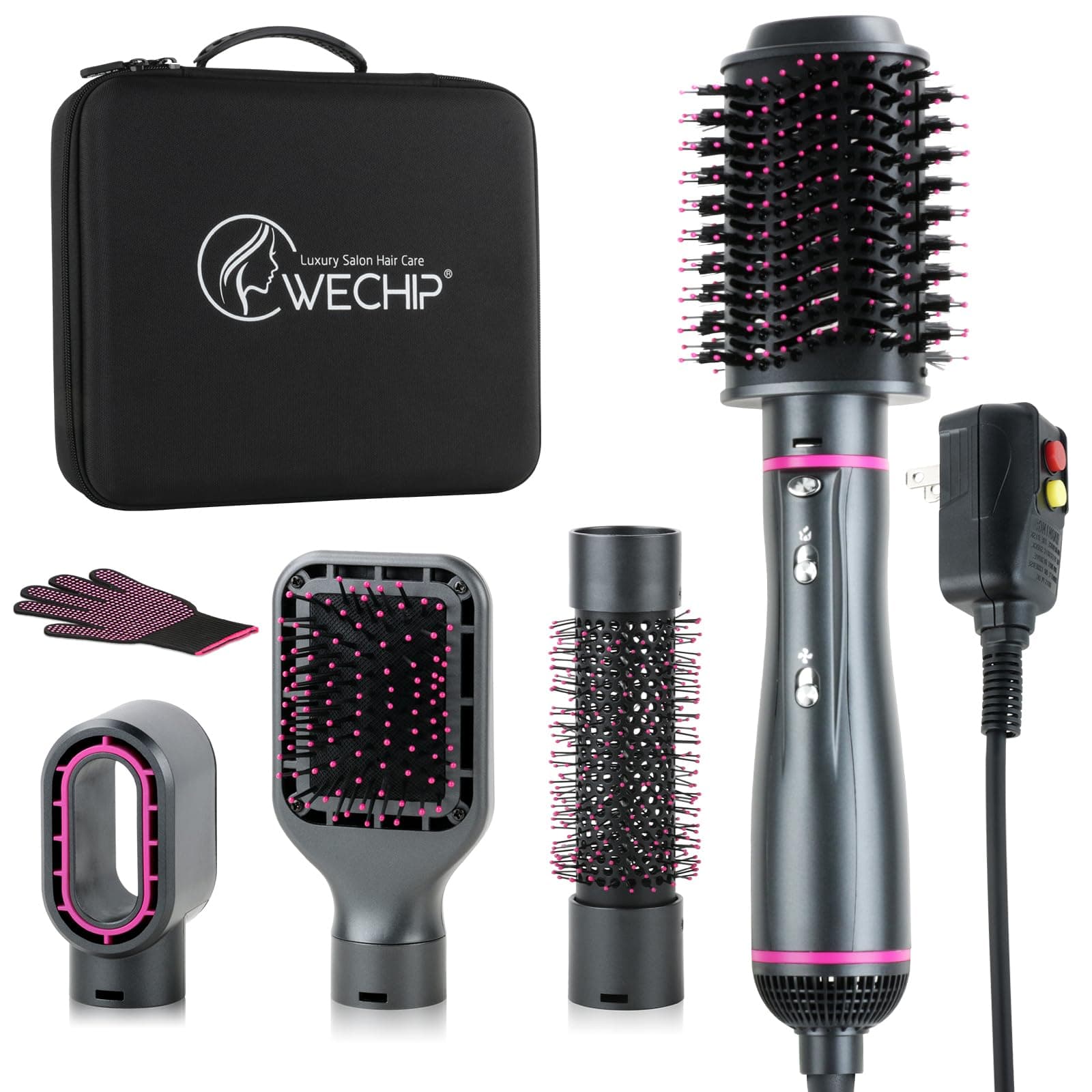 Professional Ceramic Coating Hair Dryer Brush with Negative Ion for Styling